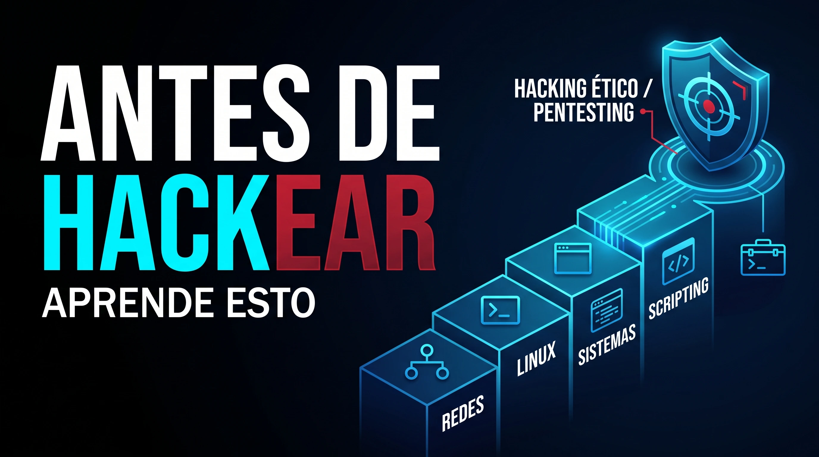 Qué aprender antes de hacking ético: redes, Linux, Windows, web y scripting